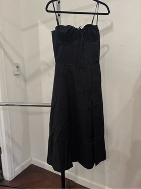 Babyboo Black Corset Strappy Midi Dress